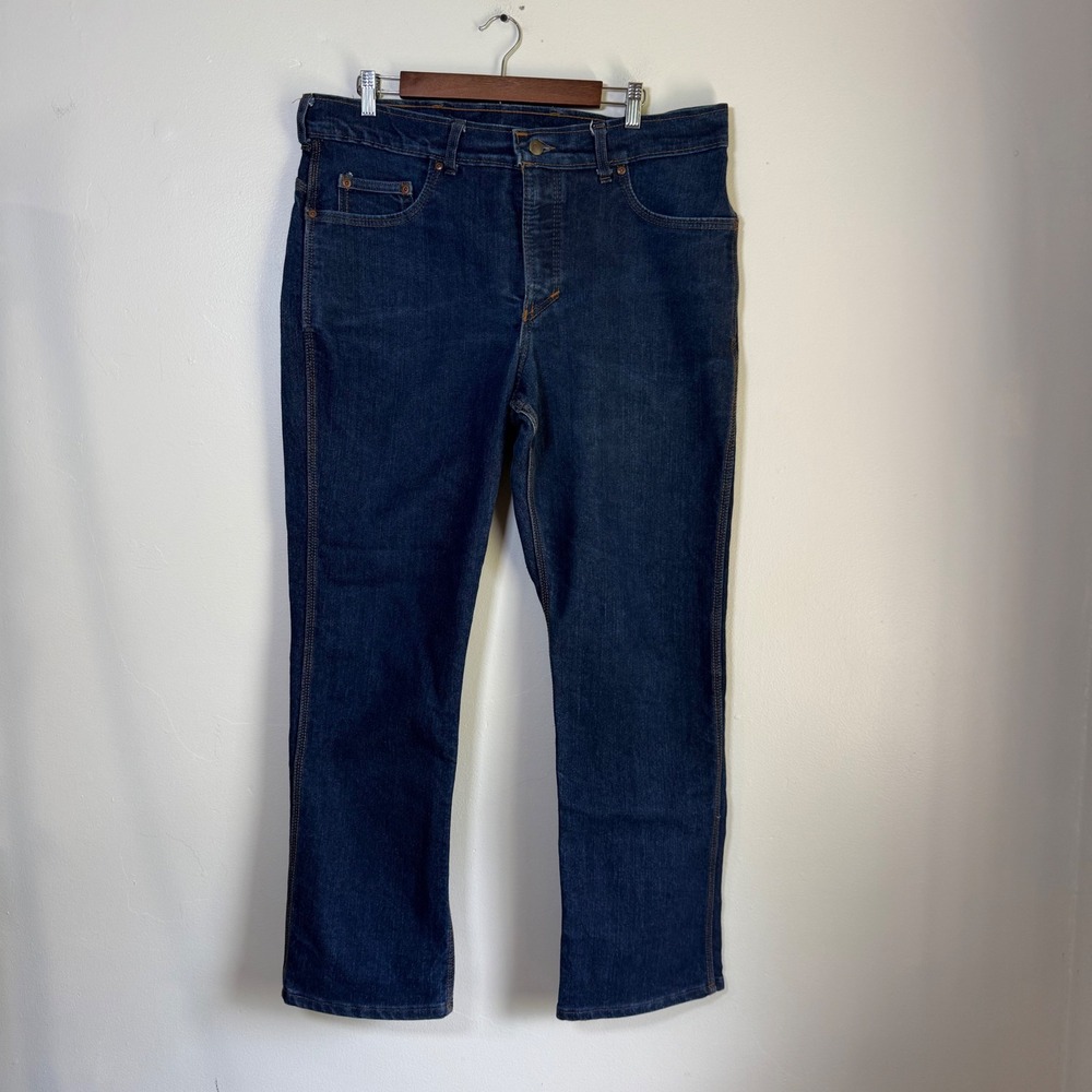 Origin USA Legit Fit Dark Wash Straight‎ Leg Jeans Size 38x32 Blue